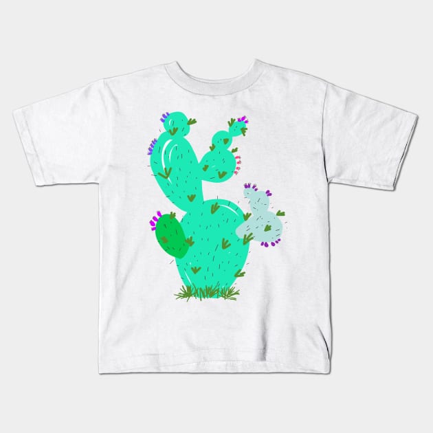 PRICKLY PASTEL CACTUS Kids T-Shirt by aroba